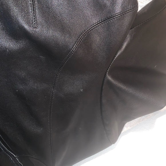 Women’s black leather jacket - Picture 3 of 13
